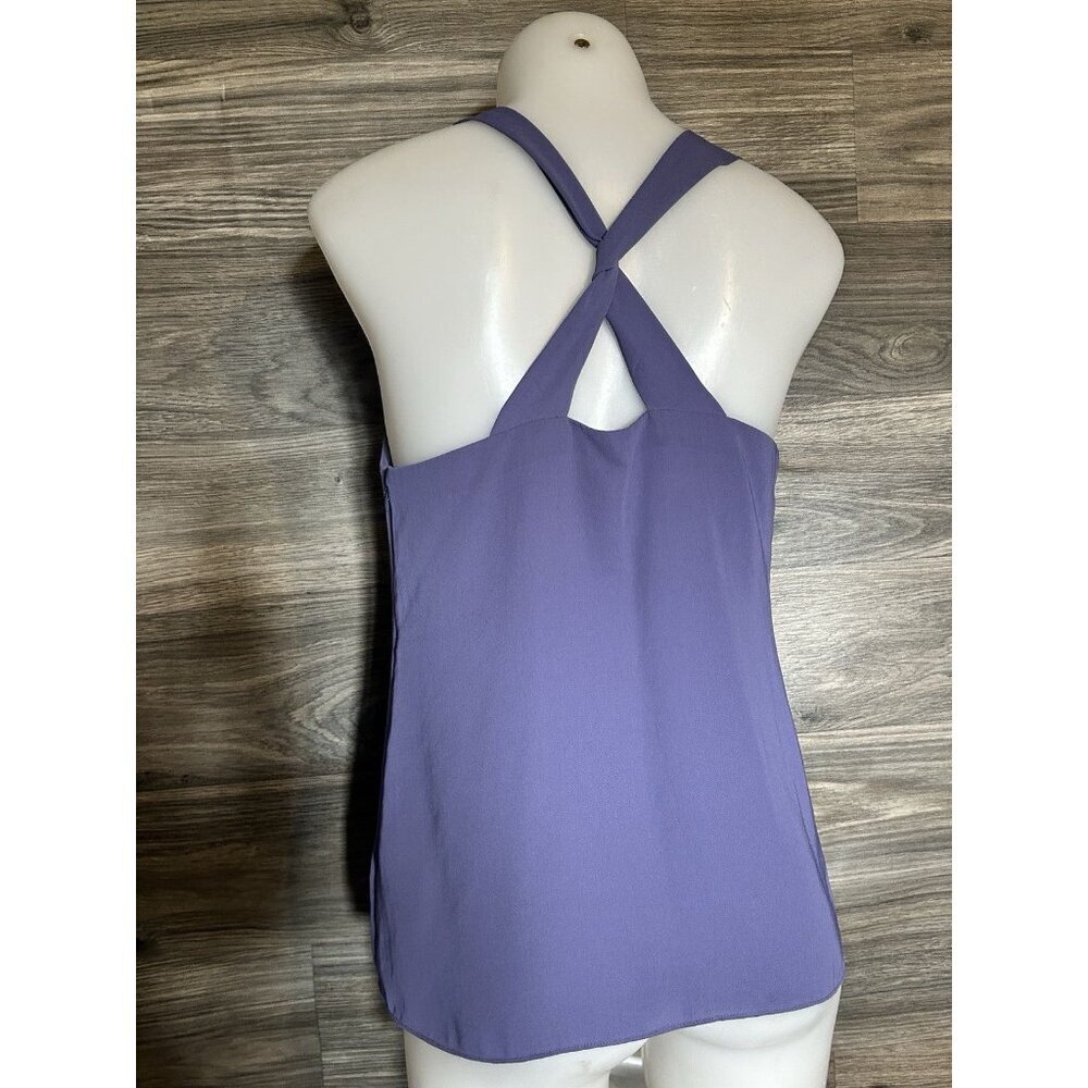 Banana Republic Purple Blouse Racer Back Side Zip - Picture 7 of 11